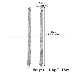 925 серебряная круглая серьга-гвоздик с кисточками UC9622