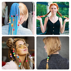シリコンヘアアクセサリー  ドレッドヘアウィッグ用  スター  12x12mm&nbsp;MRMJ-YWC0001-01A