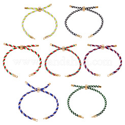 7 Stück geflochtene Polyesterkordel zum Herstellen eines runden Armbands&nbsp;MAK-TA0001-39B