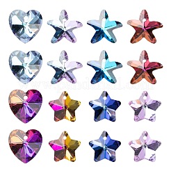 Подвески из гальванического стекла 120шт. GLAA-LS0001-04