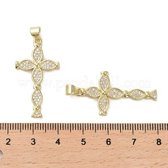 Messing micro pave klare zirkonia anhänger&nbsp;KK-H466-09G-01