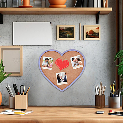 Herz-Wand-Brosche Schmuck Display Kork & Sperrholz Tablett&nbsp;AJEW-WH0596-116B-01