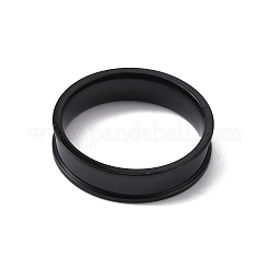 201 geriffelte Fingerringfassungen aus Edelstahl&nbsp;LS-STAS-WH0027-27F-EB