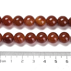 天然石縞瑪瑙/バンデットアゲートビーズ連売り  ラウンド  染め＆加熱  ミックスカラー  10~10.5mm  穴：1.2mm  約38個/連  15.28''（38.8センチメートル）&nbsp;G-B079-A05-03