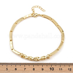 Латунные браслеты с микропаве из прозрачных кубических цирконий для женщин BJEW-F504-05G