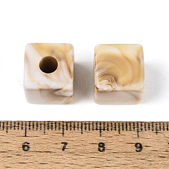 Двухцветные непрозрачные акриловые европейские бусины&nbsp;OACR-N157-06