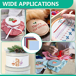 20 шт. 10-х цветные квадратные листы ткани для вышивки крестом&nbsp;DIY-BC0015-39