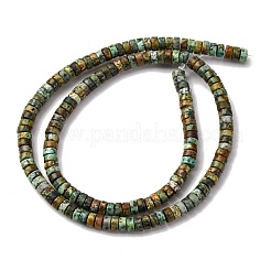 Бусы натуральная африканская бирюза (яшма) G-L624-I04-2x4mm