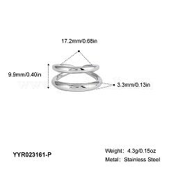 Двухслойные манжеты из нержавеющей стали для женщин&nbsp;EP7559-2