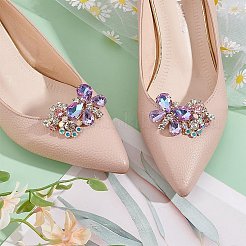 2 шт. бабочка сплав стеклянные стразы украшение для обуви&nbsp;FIND-AR0005-01A