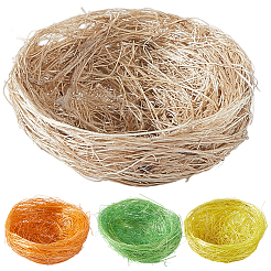 4 Stück 4 Farben Hanffaden simulierte Vogelnest-Display-Dekorationen&nbsp;DJEW-CN0001-43