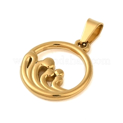 Placcatura ionica (ip) ciondoli in acciaio inossidabile 304&nbsp;STAS-C103-19A-G