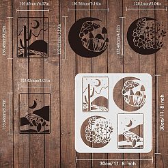 Пластиковые многоразовые шаблоны трафаретов для рисования&nbsp;DIY-WH0172-395