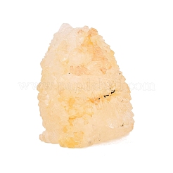 Statuetta di gufo intagliata in quarzo ematoide giallo naturale&nbsp;G-Q615-03E