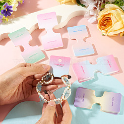 50 Stück 5 Farben Faltpapier Schmuck Display Karten&nbsp;ODIS-TA0001-08