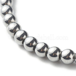 Braccialetto elasticizzato in ematite sintetica non magnetica power power per uomo donna&nbsp;BJEW-JB06797-02