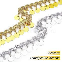 2 карточка 2 цвета полиэстер занавеска декор&nbsp;AJEW-OC0002-66B