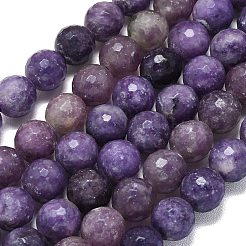 Натуральные нити из лепидолита / пурпурной слюды&nbsp;G-B165-A11-10mm