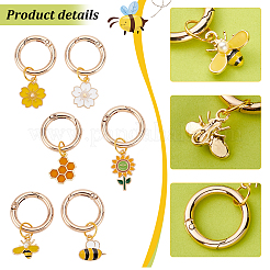 12шт 6 стиля подвеска из сплава эмали украшения HJEW-PH01899