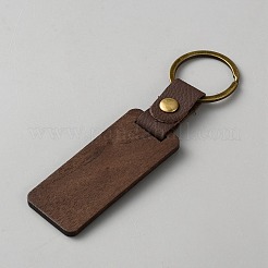 Llaveros de madera y cuero&nbsp;WOOD-WH0030-76