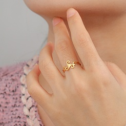 Кольца из нержавеющей стали 304 для женщин&nbsp;RJEW-L129-01G