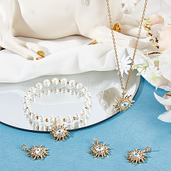 Подвески из кубического циркония с покрытием из латуни&nbsp;KK-BBC0009-01