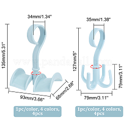Ahademaker 8 шт. 8 стильные пластиковые многофункциональные вешалки для сумок AJEW-GA0005-59