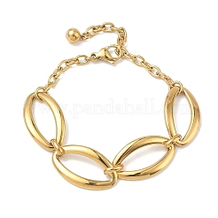 Zweifarbige Gliederarmbänder aus Edelstahl 304&nbsp;BJEW-P396-01A-G