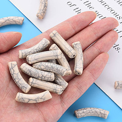 Непрозрачные акриловые бусины с краклеем&nbsp;LS-X-MACR-S372-002N-006