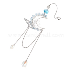 Sonnenfänger aus natürlichen Aquamarin-Splittern&nbsp;HJEW-TA00449-02