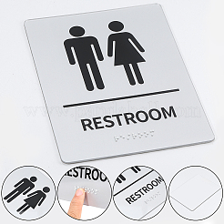 2 cartel acrílico autoadhesivo para baño de mujeres y hombres.&nbsp;AJEW-WR0003-30A