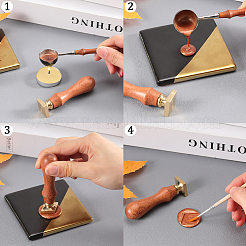 Сырая (непокрытая) восковая печать латунный пустой штамп AJEW-CP0007-44A