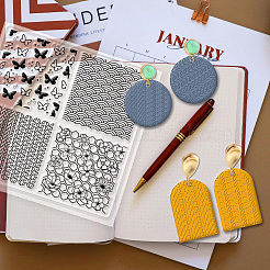 Коврик с текстурой силиконовой глины AJEW-WH0447-004