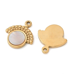 Подвески из натуральной белой ракушки из нержавеющей стали 304&nbsp;STAS-L288-03G-02