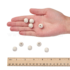 Perles en bois naturel non fini&nbsp;WOOD-S651-14mm-LF