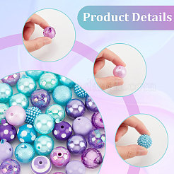 18 комплект украшений из акриловых бусин смешанного стиля&nbsp;OACR-PH0004-02