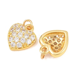 Pendentifs avec zircon cubiques à micro-pavés en laiton&nbsp;KK-F927-12E-G