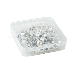 60шт 12 стиля европейские бусины из сплава в тибетском стиле TIBEB-FS0001-05