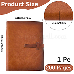 Cuaderno diario de piel sintética&nbsp;AJEW-WH20018-300B-03