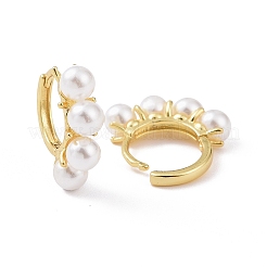 Пластиковые серьги-кольца с жемчугом KK-E033-14G