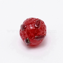 Perline lampwork handmade&nbsp;GLAA-WH0029-10