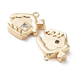 Латунь стекло амулеты KK-G474-07G