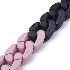 Непрозрачные акриловые цепи для бордюров ручной работы AJEW-JB00620-02