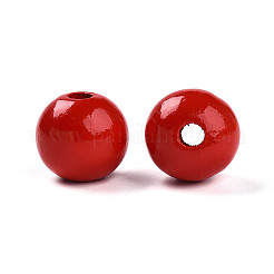 Расписные бусы из натурального дерева WOOD-A018-16mm-12