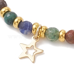 Браслеты с подвесками из нержавеющей стали Star 201 BJEW-JB12801-01