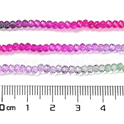 Brins de perles de verre peints transparents&nbsp;X1-DGLA-A034-T2mm-A06