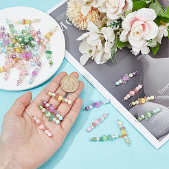 Подвески-коннекторы в виде натурального зеленого авантюрина PALLOY-GO00061