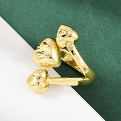 Латунь манжеты кольца RJEW-C139-15B-G