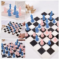 7 Stück 7 Stile DIY Schachfiguren Silikonformen&nbsp;DIY-CJ0003-25