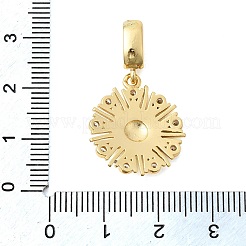 Латунные микропаве прозрачные подвески с фианитом&nbsp;KK-Z150-18G